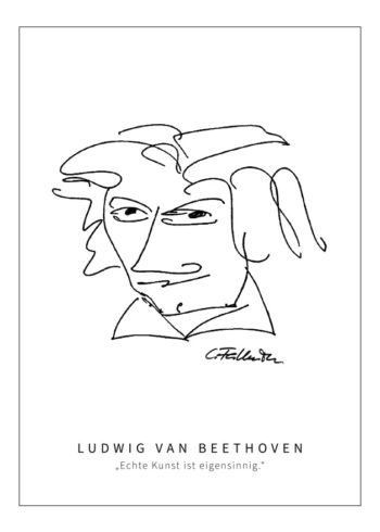 Postkarte Ludwig van Beethoven by Clemens Falkenstein Edition