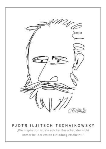 Postkarte Pjotr Iljitsch Tschaikowsky by Clemens Falkenstein Edition