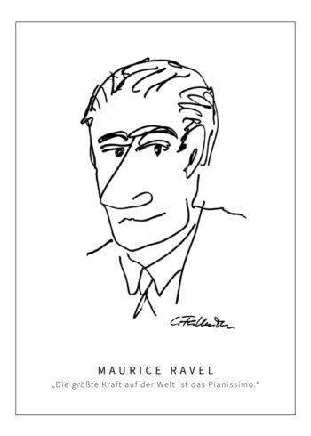 Postkarte Maurice Ravel by Clemens Falkenstein Edition