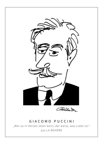 Postkarte Giacomo Puccini by Clemens Falkenstein Edition