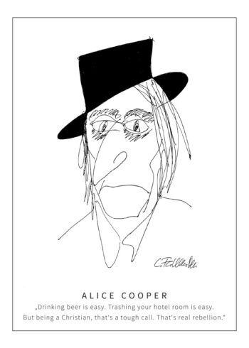 Postkarte Alice Cooper by Clemens Falkenstein Edition