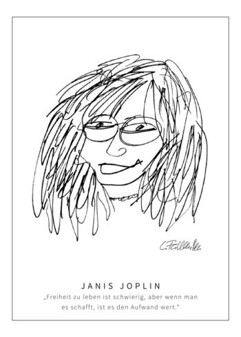 Postkarte Janis Joplin by Clemens Falkenstein Edition