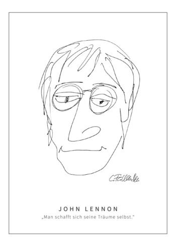 Postkarte John Lennon by Clemens Falkenstein Edition