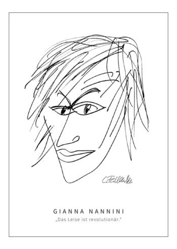 Postkarte Gianna Nannini by Clemens Falkenstein Edition