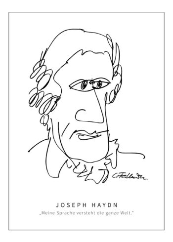 Postkarte Joseph Haydn by Clemens Falkenstein Edition