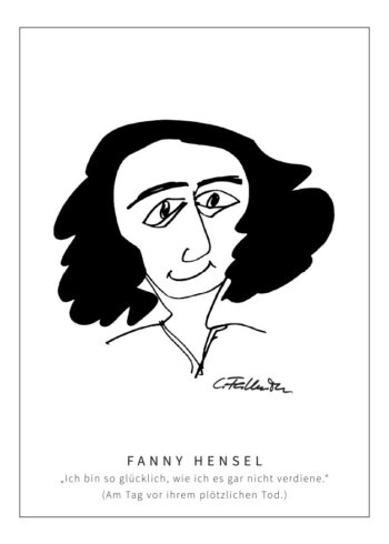 Postkarte Fanny Hensel by Clemens Falkenstein Edition